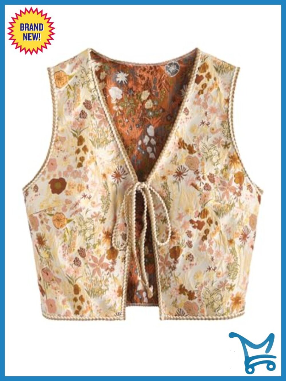 Sleeveless Western Rodeo Country Concert Cowgirl Tie Front Cardigan Vest Top